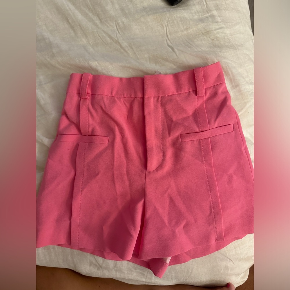 Zara bright pink high Waisted shorts XS - Picture 8 of 8